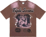 Triple Sevens All Star Football Brown Tee