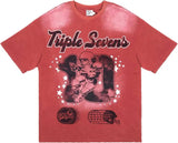 Triple Sevens All Star Football Red Tee