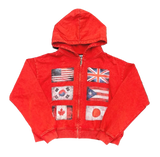 Floor 914 Flag Red Zip Up