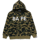 Bape Dark Green Camo Rhinestone Full Zip