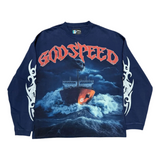 Godspeed Seasick Navy L/S Tee