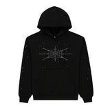 Sp5der Big Rhinestone Black Hoodie