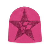 Sp5der Pink Star Rhinestone Skully