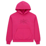 Sp5der Big Rhinestone Pink Hoodie