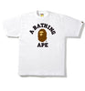 Bape Basic College White Tee