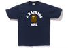 Bape Basic College Navy Tee