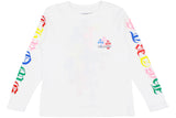 Chrome Hearts Multi Color Cross Cemetery White L/S Tee
