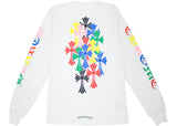 Chrome Hearts Multi Color Cross Cemetery White L/S Tee