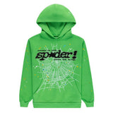 Sp5der P*nk V2 Rhinestone Bright Green Hoodie