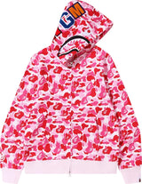 Bape Pink Camo Shark Full Zip