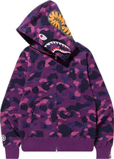 Bape Purple Camo Shark Full Zip