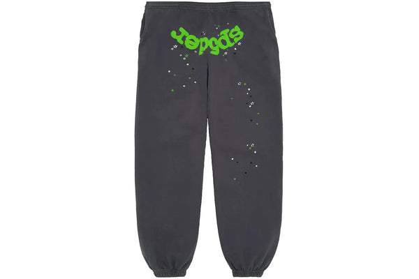 Sp5der Grey/Green Sweatpants