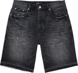 Purple P021 Black Blowout Relaxed Shorts