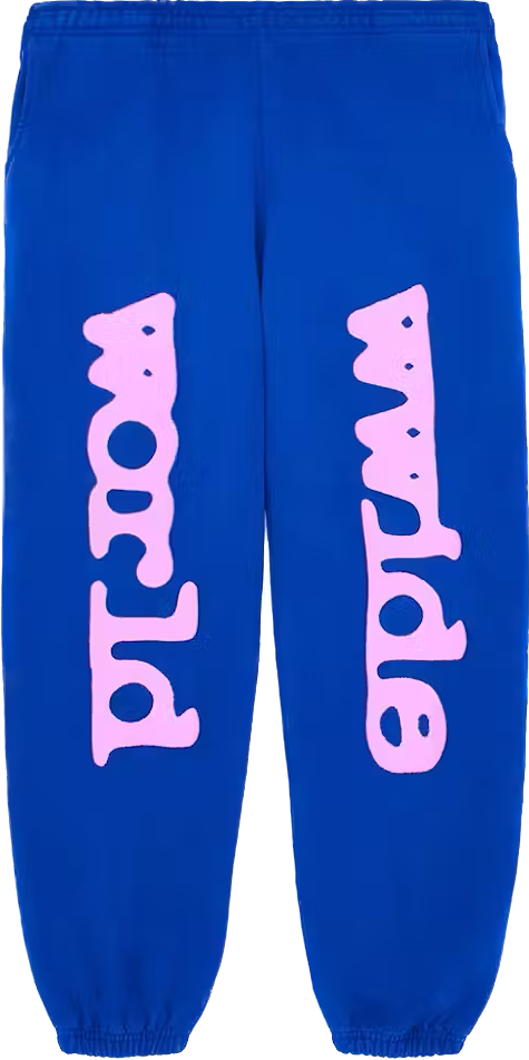Sp5der Beluga Blue Pink Sweatpants