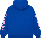 Sp5der Beluga Blue Pink Hoodie