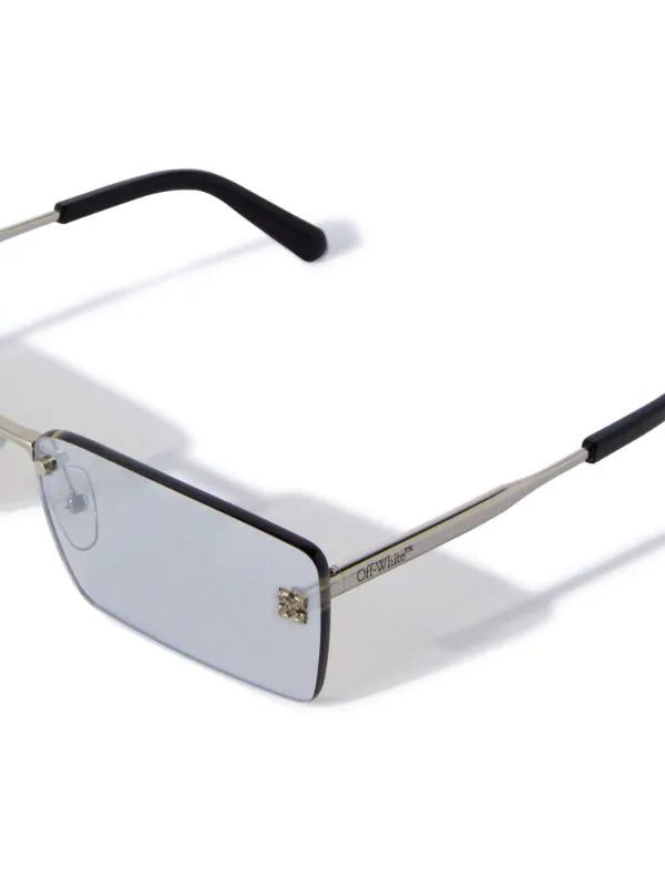 Off-White Riccione Rectangular Frame Silver Sunglasses