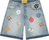 Godspeed Infinity Multi Color Blue Denim Shorts
