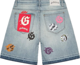 Godspeed Infinity Multi Color Blue Denim Shorts
