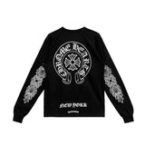 Chrome Hearts New York Horseshoe Black L/S Tee