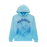 Sp5der OG Web V2 Spray Light Blue Hoodie