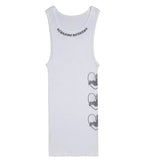 Chrome Hearts Love You Hearts White Rib Tank