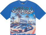 Godspeed Car Meet Miami Blue Tee