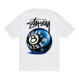Stussy Born and Raised 8 Ball White Tee