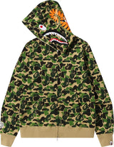Bape Green Camo Shark Full Zip