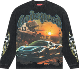 Godspeed Sunset Drift Black L/S Tee
