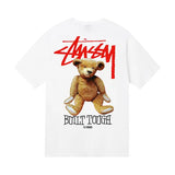 Stussy Built Tough Teddy Bear White Tee