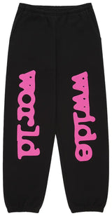 Sp5der Beluga Angel Numbering Black/Pink Sweatpants