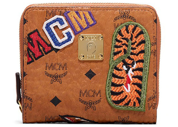 Bape x MCM Zip Brown Wallet