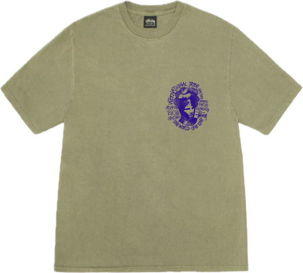 Stussy Camelot Pigment Dyed Green Tee