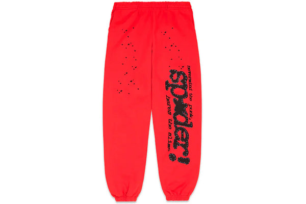 Sp5der P*nk V2 Red Sweatpants