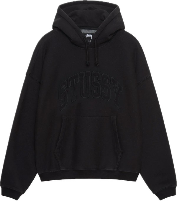Stussy Embroidered Relaxed Black Hoodie