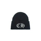 Chrome Hearts Embroidered CH Black Beanie