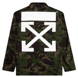 Off White Camou Patch Green Field Jacket