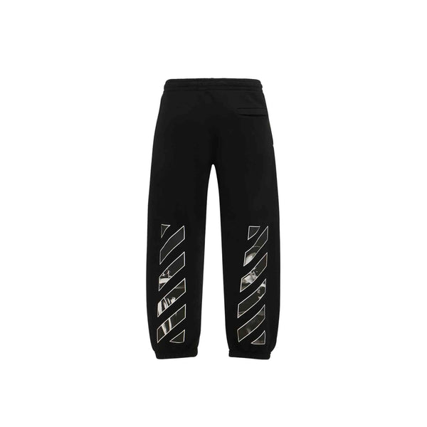 Off-White Carravagio Diagonal Stripe Black Sweatpants