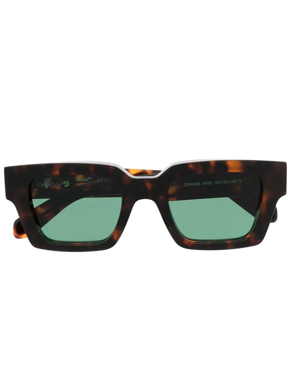 Off-White Virgil Square Frame Cheetah Sunglasses