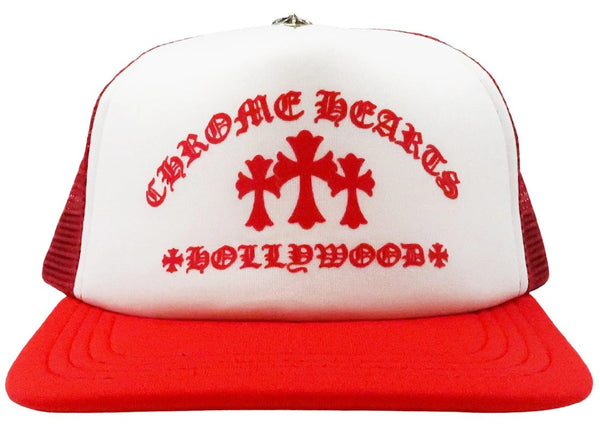 Chrome Hearts Rocker Arc Red Trucker Hat