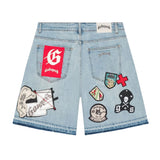 Godspeed Patchwork Denim V2 Blue Shorts