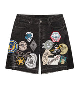 Godspeed Patchwork Denim V2 Black Shorts