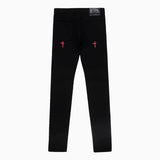 RTA Bryant Red Rest In Peace Black Jeans