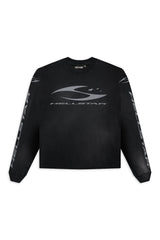 Hellstar Cursive Logo Black L/S Tee