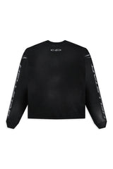 Hellstar Cursive Logo Black L/S Tee