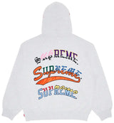 Supreme Multi Logos Ash Grey Hoodie