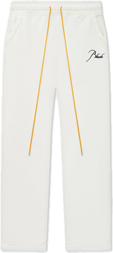 Rhude Vintage White Open Hem Sweatpants