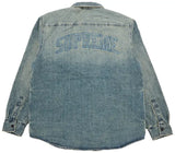 Supreme Sherling Lined Denim Indigo Work Shirt