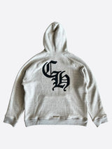 Chrome Hearts Embroidered Triple Cross CH Grey Hoodie