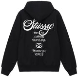 Stussy DSM L.A. World Tour Zip Up Hoodie Black